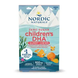 Nordic Naturals Children's DHA Gummies - Tasty Chewable Omega-3s for Kids, Nutritional Support Formula 30 Ct