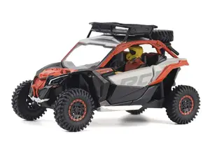Can-Am Maverick X3 X rs Turbo RR Sand Version Chalk Gray & Magma Red Diecast 1:32 Scale Model - Diecast Masters 60003