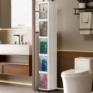 5 Tier Collapsible Storage Bins with Lids & Wheels, Plastic Stackable Organizer Boxes for Home Office Dorm