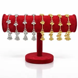 Kasmiri Gugru Bangles 4 Pcs Set - Elegant Gold & Silver Color Jewelry for Women, Versatile for Special Occasions & Everyday Wear, Perfect Gift