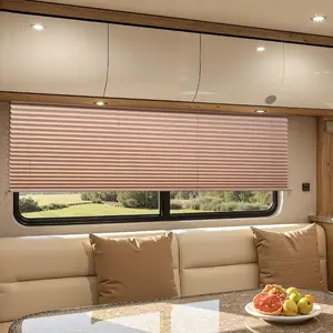 VEVOR RV Blinds, 62 inx 32 in, RV Pleated Shades, Polyester Fabric, Easy to Clean and Install, Privacy Protection and Sunlight Blocking, for Camper, Travel Trailer, Motorhome Window, CappuccinoVEVOR Super Brand Day