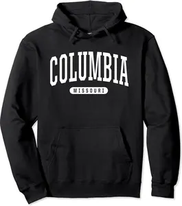 Columbia Hoodie Sweatshirt College University Style MO USA Pullover Hoodie