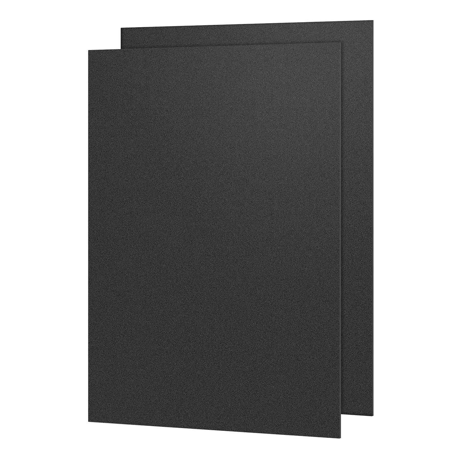 Black ABS Plastic Sheet, 18x24in x0.060in (1/16in Thick,1.5mm) Moldable Flexible Thermoplastic Board - Textured & Smooth Surface, Easy to Cut and Heat, Excellent Tensile Strength, Pack of 2 for Handcraft, Wheel Covers Projects, 8 X 12