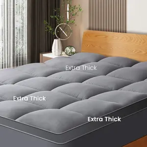 【TikTokShopStockUp】 VALUXE Cooling Mattress Topper, Extra Thick Pillow-Top Pad with 8–21″ Deep Pocket, Soft & Breathable Mattress Pad Cover, Machine Washable (Twin–Cal King) Summervibes