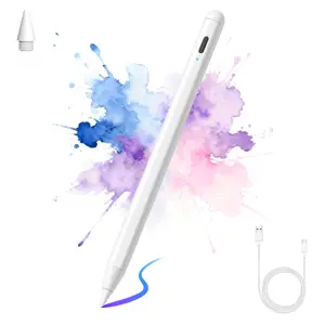 Stylus Pen for iPad Faster Charge Tilt Sensitivity Palm Rejection Active Touch Screen Pencil Compatible with iPad 6/7/8/9/10 Pro 11/12.9/13/M4 Air 3/4/5/6/M2 Mini 5/6/7th 2018-2024 1 Lithium Ion Battery