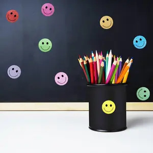 500 Sheets Holographic Smiley Face Stickers, Colorful Smile Labels for Holidays, Teacher Rewards, Decorative Motivational Stickers, Adhesive Stickers