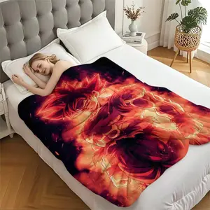 Goku Super Saiyan Flannel Blanket – Soft Warm Cozy Throw for Bedroom, Dorm Room, Living Room, Sofa, Couch, Travel & Movie Nights, Anime Fans Gift