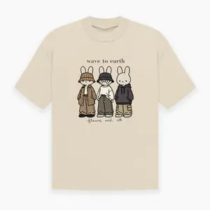 Wave To Earth Miffy Shirt New T shirt Vintage All Sizes Casual Crewneck Shortsleeve Menswear T-Shirt