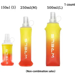 Gradient Color Collapsible Sports Water Bottle, 150ML-500ML, Soft Tpe Material, Ideal for Fitness & Outdoor Activities, Foldable Water Bottle