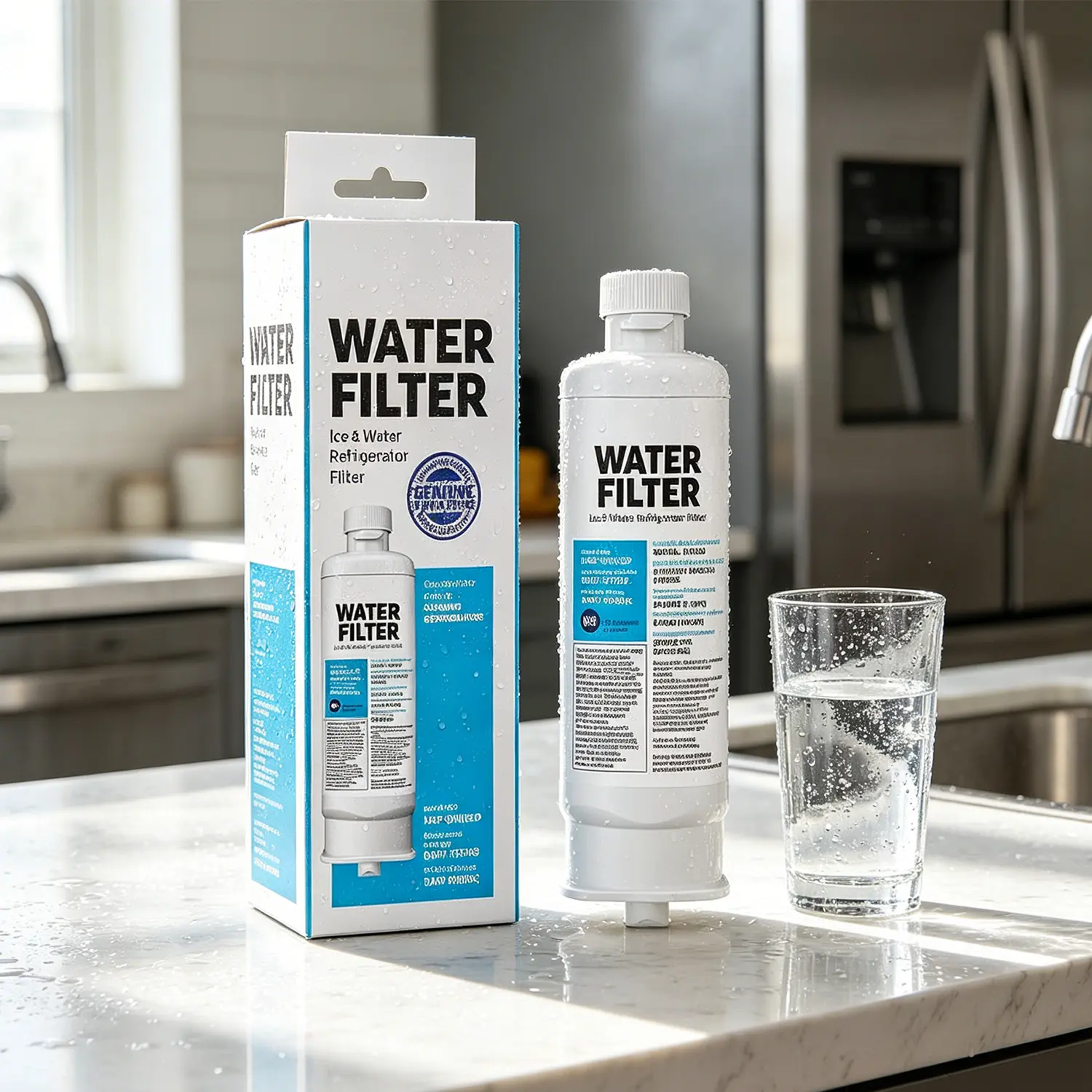 DA97-17376B Refrigerator Water Filter - Direct Replacement for Samsung HAF-QIN/EXP, DA97-08006C, RWF4200A, RF23M8070SG, RF23M8070SR, RF23M8090SG, RF23M8090SR, RF23M8570SR, RF23M8590SG - Water Filtration, Easy Installation, Maintains Quality, Single-Pack