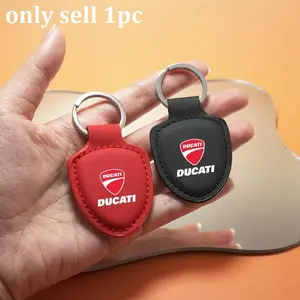 Leather Car Emblem Keychain Keyring Keychain For Car Keys For Ducati Monster Panigale 748 749 999 1098 1199 1299 1198 848 S Auto Accessories Car Logo Keychains Robust Keyring