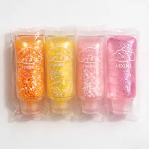 4Pcs/Set Cute Toothpaste Squishy Stress Relief Toys - Soft TPR Fidget Toy Bundle| ASMR Sensory Play for Adults & Kids| Cute Aesthetic Desk Decor Set