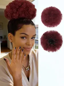 KAIRIYA Kinky Curly Texture Afro Puff Ponytail – Big Volume, Zero Effort. Short Synthetic Drawstring Puff That Slays Holiday Parties & Everyday Looks. Just Attach & Go.