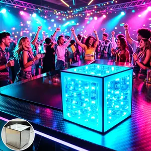 LED Infinity Cube Night Light, RGB Color Changing, Button control, adjustable brightness, Decoration for Bedroom, Gaming Room & Dorm, Christmas Thanksgiving Birthday Gift for Teens & Adults, Cool Space Themed Night Light