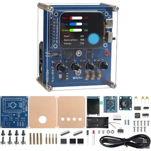 Soldering Project Kit, DIY Soldering Practice Kit with Color Sensor Module, Color Recognition Learning Kit with 4 Modes to Analyze RGB & HSV, Back to School DIY Soldering Kit for STEM Education