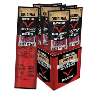 Jack Link’s Premium Cuts Beef Steak Strips – 1 oz (12-Pack) Snack Flavor