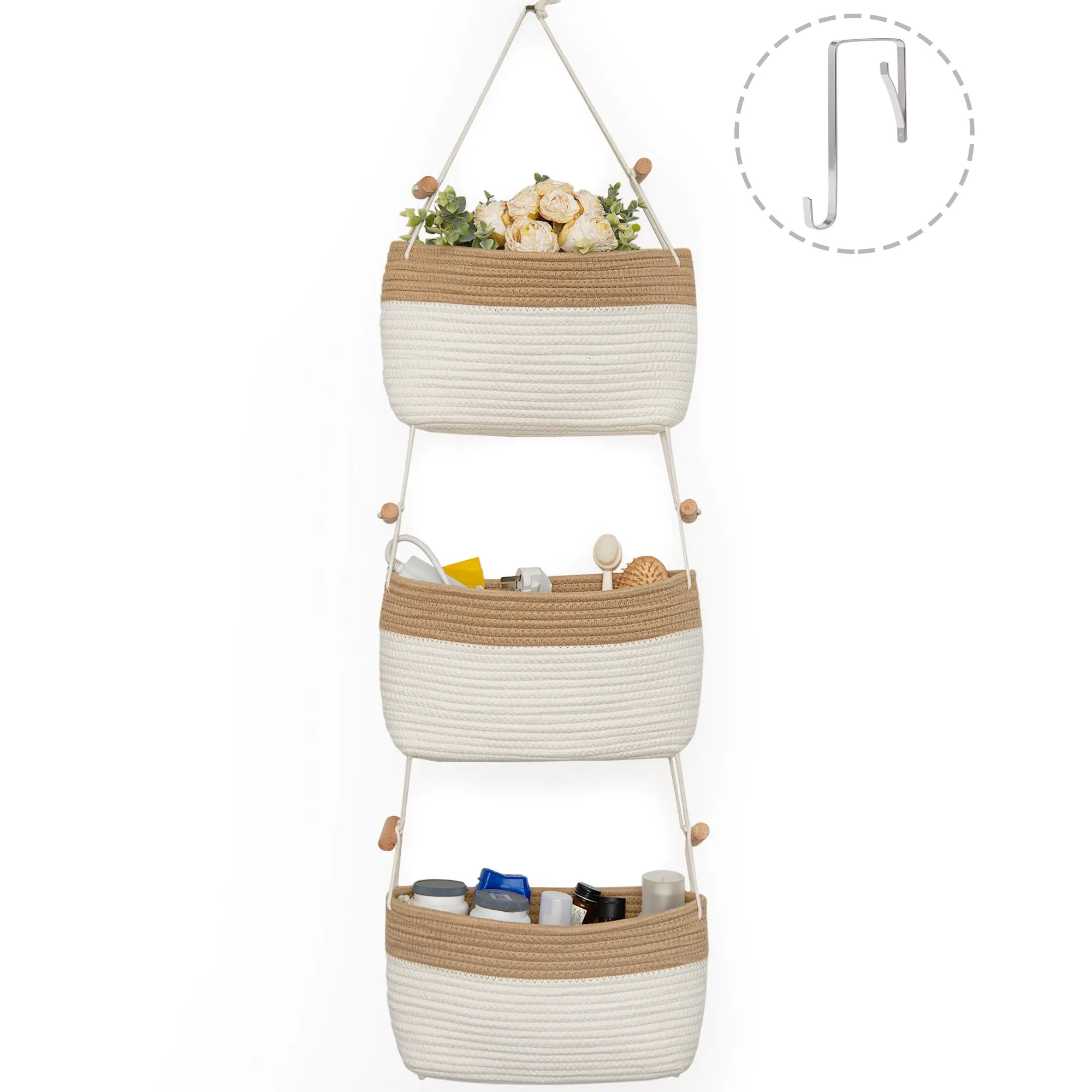 Hanging 3-Tier Basket