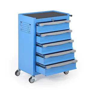 Heavy Duty 7-Drawer Rolling Tool Chest Cabinet  Mobile Toolbox for Garage, Workshop, Warehouse – Black Large Capacity Modular Storage with Lock, Drawer Liners & Link Buckle