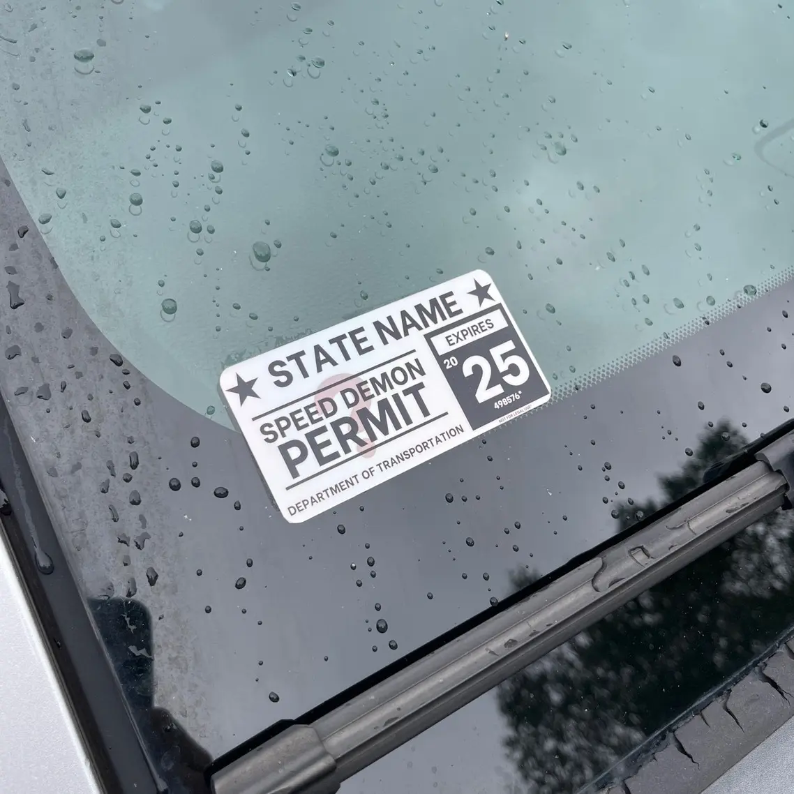 Speed Demon Permit Sticker