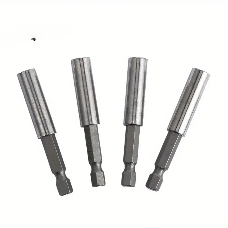 4pcs Magnetic Extension Socket Drill Bit Holder Hex Power Tools, Improve Your Power Tool Efficiency, Screwdriver Bit Holder Quick Release Hex Shank Drill Bit Extender Adapter Set for Screws Nuts Drill, Screwdriver Drill Bits Tool Accessories