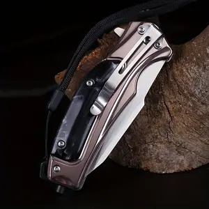 Outdoor Folding Knife, Stainless Steel Blade, Multi-Functional Window Breaker & Rope Cutter All-in-One Design, Sharp and Portable Camping Utility Knife / 1 pc