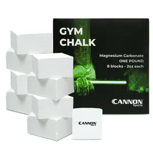 Cannon Sports Gym Chalk Blocks – 1 Pound Magnesium Carbonate 8 x 2oz Individually Wrapped Blocks – Professional Non-Slip, Sweatproof Grip for Weightlifting, Gymnastics, Rock Climbing and More