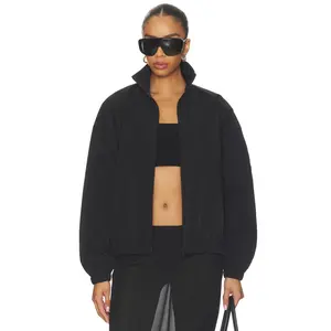 Fear of God ESSENTIALS Active Trace Full Zip Track Jacket in Vintage Black