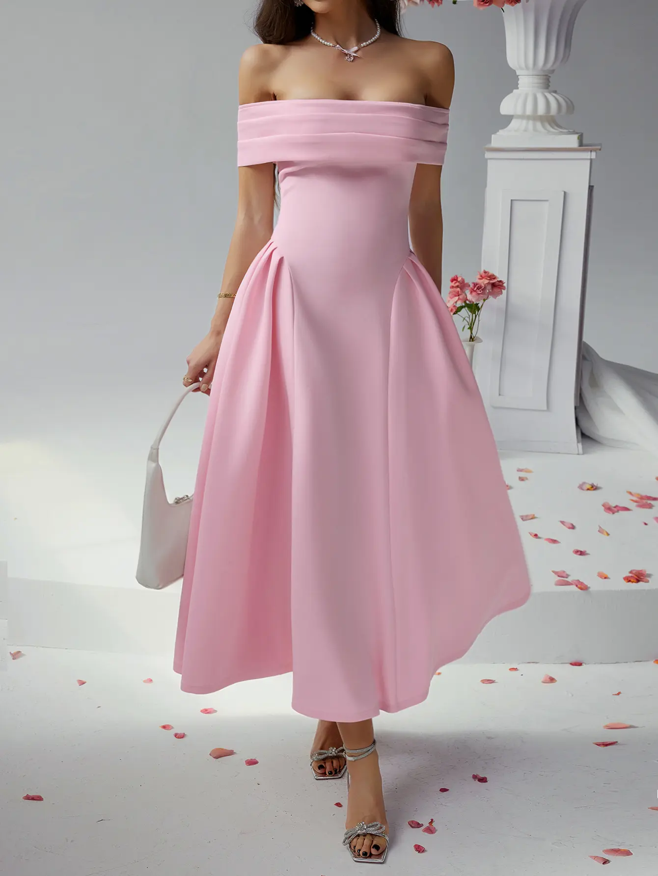 open lace back dress Off Shoulder Mermaid Satin Long Evening Prom Dresses, Custom Prom Dress,  MR8633