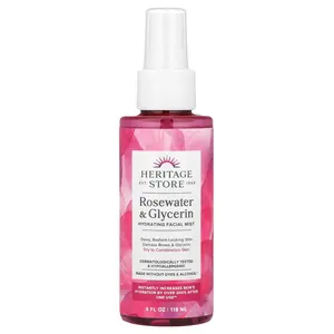 Heritage Store Rosewater & Glycerin, Hydrating Facial Mist, 4 fl oz (118 ml)