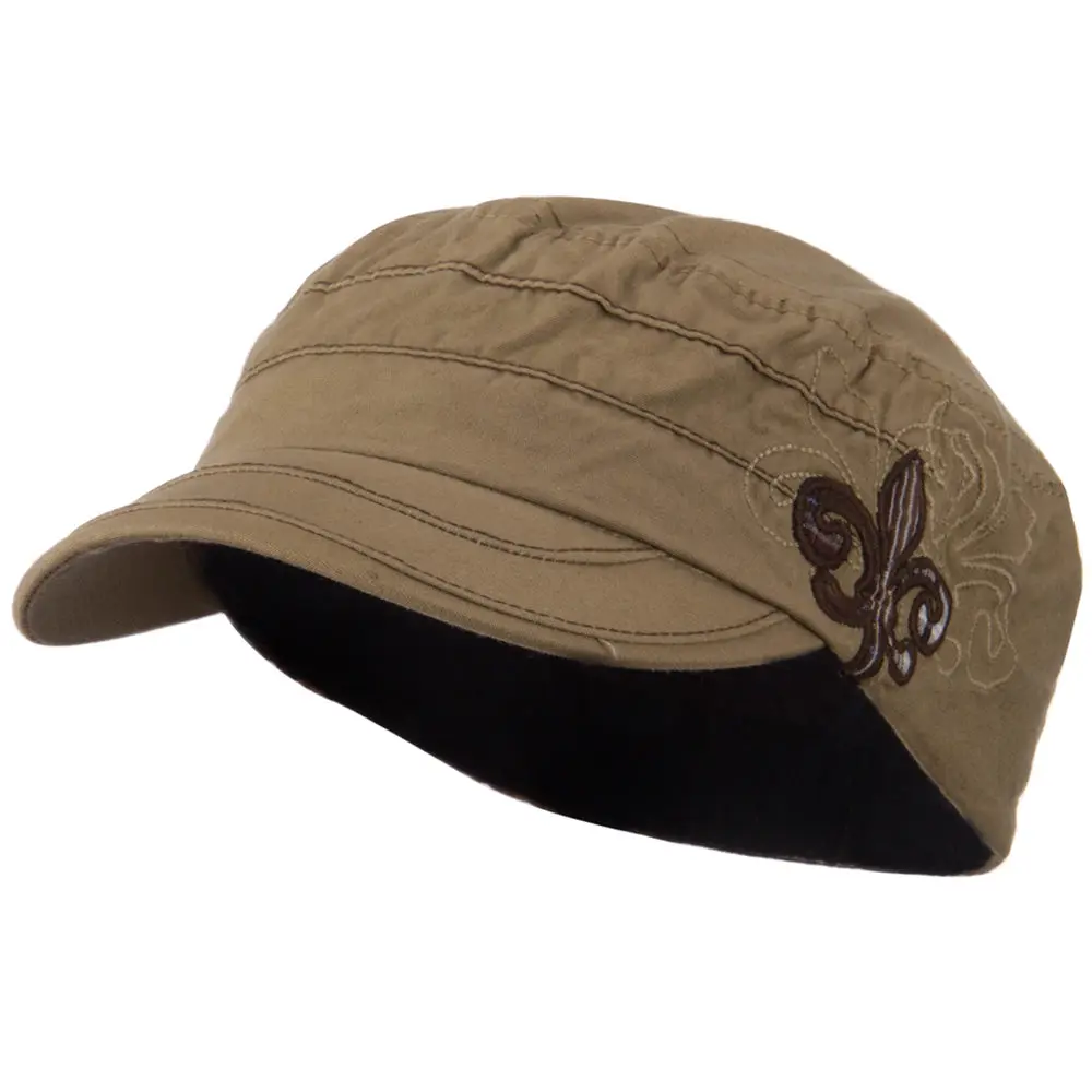 Checkered Flower Army Cap