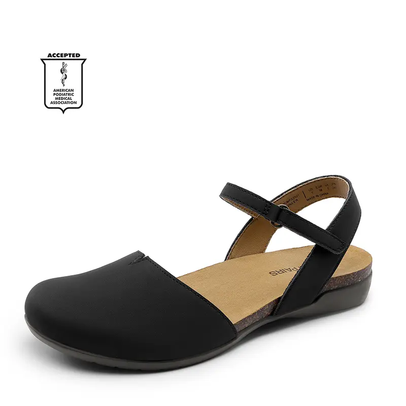 Dream Pairs Women's Sandals, Closed Toe Cork Footbed Flats with Arch Support - Lightweight and Comfortable for Everyday Walking, Walking Shoes, Cork Insole Sandals, Lightweight Sandal
