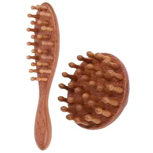 2 Pcs Loc Brush Dreads, Comfortable Scraping Massage Wide Tooth Comb And Round Massage Comb Suitable Scalp Care And Hair Styling