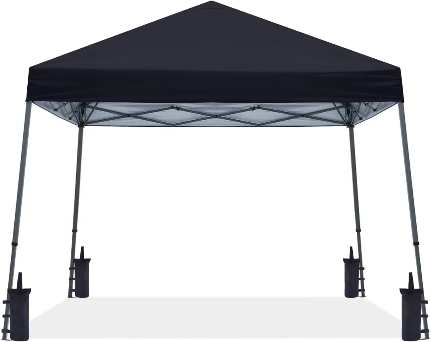 ABCCANOPY 10x10ft Square Slant Leg Pop Up Canopy Tent - 8x8ft Top Cover, Slanted Roof, Steel & Nylon Frame, 1-Min Setup, Stake-Secure Portable Outdoor Shade Shelter with Carry Bag for Camping, Outdoor Events, Picnics