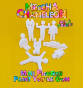 Full Set 8 Pose Funny Meccha Chameleon Inspired Mini Figures | 3D Printed Game Characters