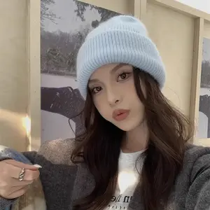 1pc Warm Knit Beanie for Men Women,Slouchy Beanie Hats Winter Knit Cap Soft Ski Hat Unisex,Thick Fisherman Cuff Plain Skull Caps