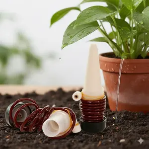 Automatic Drip Irrigation Kit for Indoor Plants, Self-Watering System with Adjustable Quiet Drippers, Leak-Proof Houseplant Watering Device for Home Office Garden, Easy Installation Water-Saving Tool, Automatic Watering Devices