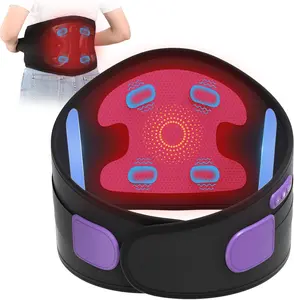 Cordless Heating Pad for Lower Back Pain Relief, 10000mAh Portable Heat Pad with Air Compression Massager, Back Support Brace for Cramps, Birthday Gifts for Parents, Mother's Day Gifts