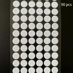 90pcs 15mm Diameter Self-Adhesive Transparent and White Hook and Loop Dots Strong Perfect Adhesive Sticker for Classroom, Office, and Home. Mother's Day Gift, Handmade, Hook Loop Tapes