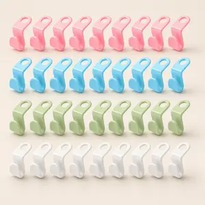 40 Counts Hanger Connector Hooks for Clothes Storage，Space - Saving Organizer，Space Saver Hangers，Hangers Accessory for Light Hanging, Clotheshanger, Hanger Connection Hook