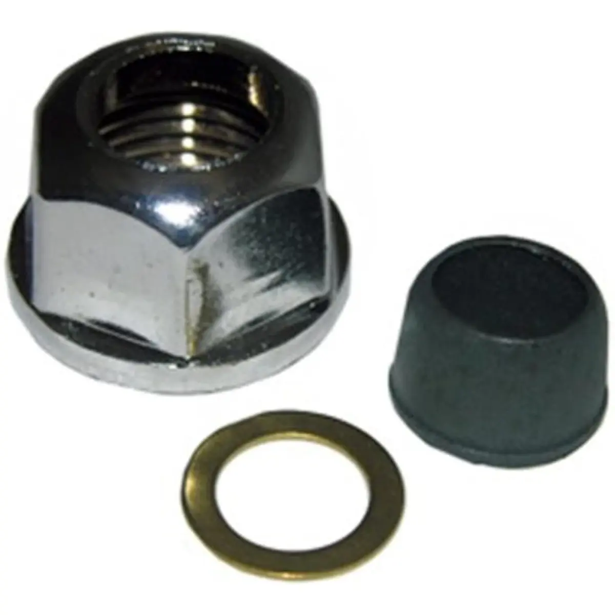 Larsen Supply 113663 Chrome Plated 0.5x0.5 in. Slip Joint Nut Kit with Washers, Compatible with Metal Tubes and Old Faucets