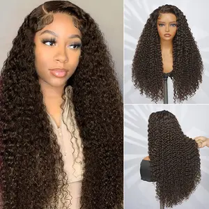 [New In] Asteria Hair Side Part Deep Wave Chocolate Brown Color 13×4 Lace Front Glueless Wig Pre-Everything Human Hair Wig