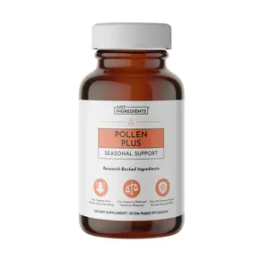 Just Ingredients Pollen Plus Seasonal Support Supplement with Bioavailable Zinc & Quercetin | May Provide a Natural Wellness Boost