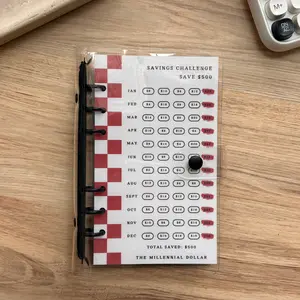 Yearly/Monthly $500 Savings Challenge Binder Bundle | Coffee Cherry