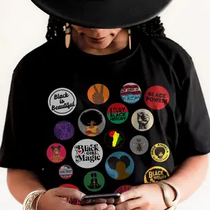 Black Woman Pride Shirt - FBA Culture - Melanin Beauty - Afro Puffs - Brown Skin Girls - Female Empowerment - Black History Tee Cotton Top