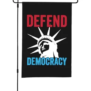 Defend Democracy Vote Garden Flag Double Sided Yard Lawn Sign Banners for Outdoor