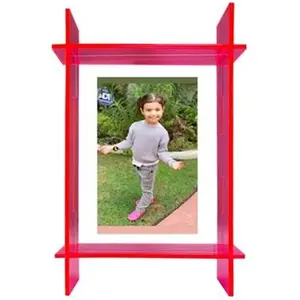 212 MAIN Neon Pink Lucite Picture Frame - 8x10 in, R16 Home Decor Accessory for Baby & Maternity Room Photo Display