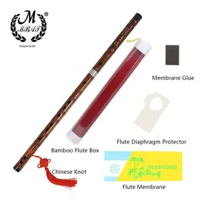 Meibite Bamboo Flute with Plastic Case, High Quality Musical Instrument for Beginners and Professionals, Perfect for Music Enthusiasts