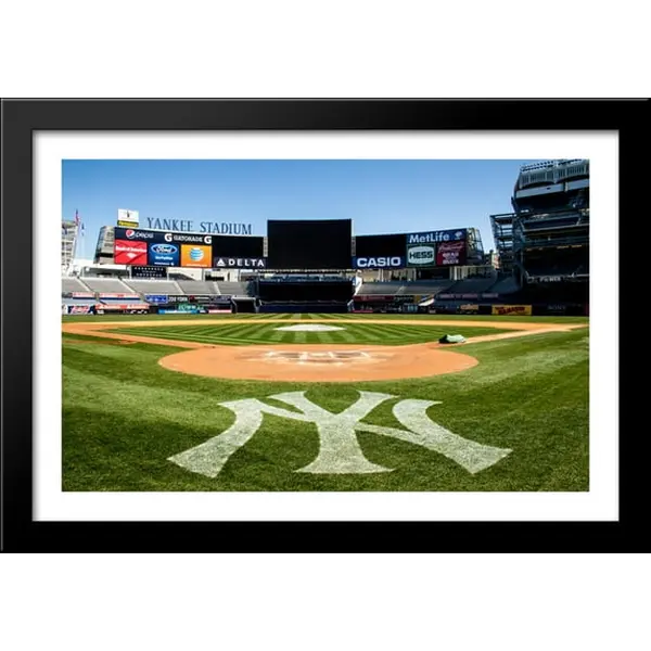 Yankee Stadium 40x26 Large Black Wood UnFramed Print Art - Home of the New York Yankees