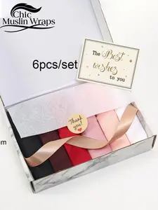 Women's Breathable Jersey Hijab Set, Soft & Comfortable Long Scarf Shawl, Fashion Versatile Headscarves for Various Occasions