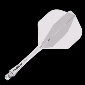 Winmau Fusion Integrated Flight & Shaft #2 Shape - Intermediate - Clear